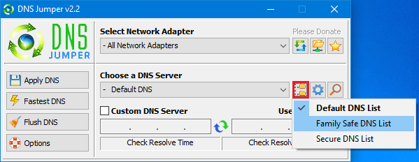 DNS Selection